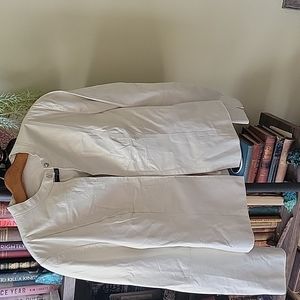 Gold pearlescent white leather jacket